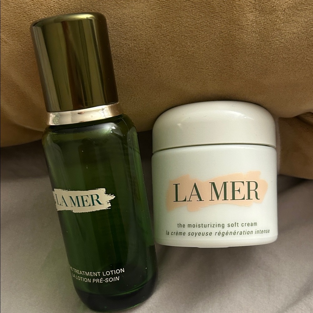 La Mer EMPTY jar (3.4oz) and bottle